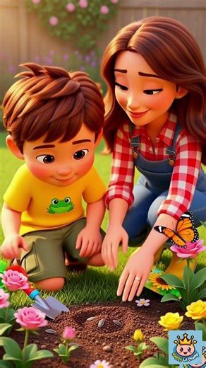 🌻 Max Plants Sunflowers | Heartwarming Gardening Story for Kids | Max & Mom Adventure