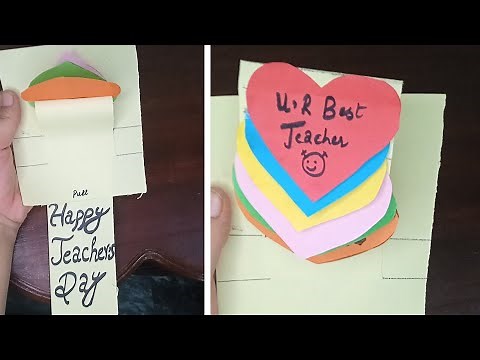 DIY- Happy Teacher's Day Special Card | Rainbow Waterfall Greeting Card | Pull Me | Handmade Card