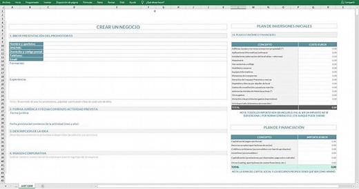 Plantilla GRATUITA del Plan de viabilidad en Excel 📊