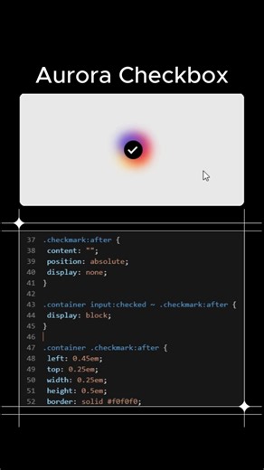 Aurora Checkbox - Animation Website Part 60 #website #animation #html #frontend #effect #css