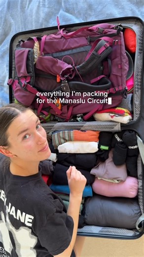 KRISTEN | Travel & Hiking on Instagram: "*** disclaimer after completing the hike: I did overpack 😱 I’ll be filming an updated video showing what I wish I packed instead soon Over the next 2 weeks, I’ll be completing the Manaslu Circuit in Nepal. This trek has been on my bucket list for years, as it is known as one of the most scenic hikes in the world. I will be completing it alongside a close friend @_beatraveler and with the incredible trekking company @adventuremounts If you’re looking to g