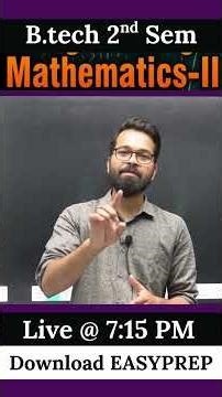 Engineering Mathematics - II | B.tech 2nd Semester | Live Classes #beu #semester #semester_2