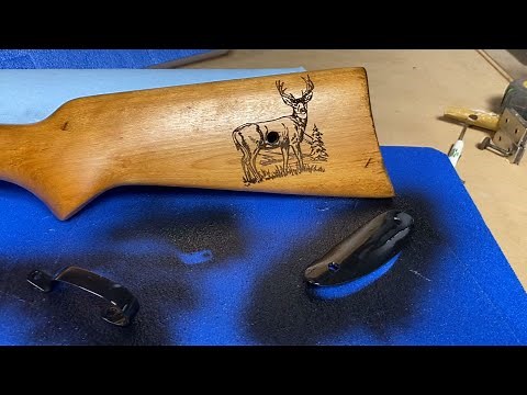 Engraving Rifle Stock with the 60Watt CO2 Laser