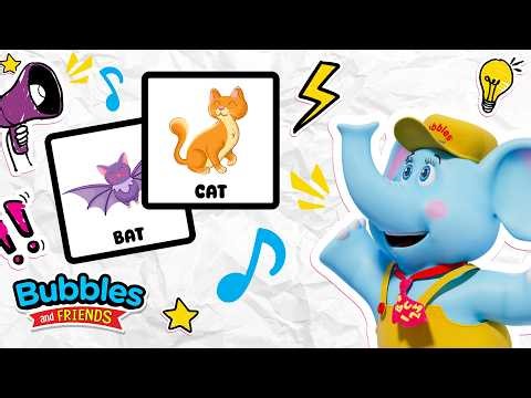 🥁 Word on Beat Challenge: Rhyming Words! | Bubbles and Friends Word Games for Kids