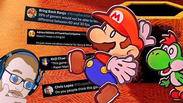 Nintendo Fanboys Defend Paper Mario: Ttyd Remake Being 30 Fps When The Original Was 60 Fps…