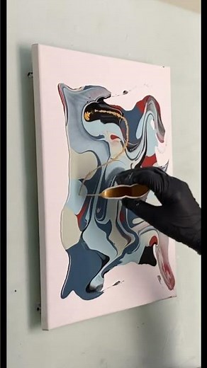 Acrylic pouring abstract painting for beginners. Easy abstract painting in acrylic pouring.