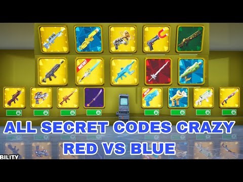 ALL SECRETS CODE CRAZY RED VSBLUE MAP FORTNITE - FIND ALLSECRET CODE LOCATIONS *EASY*