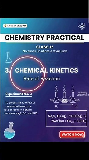 Class 12 Chemistry Experiment 3: Rate of Reaction (Na2S2O3 vs HCI)