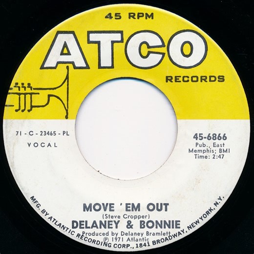 Delaney & Bonnie – Move 'Em Out (1972, Plastic Products, Vinyl)