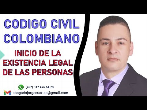 CÓDIGO Civil COLOMBIANO - CIVIL Personas (Inicio de la existencia Legal)