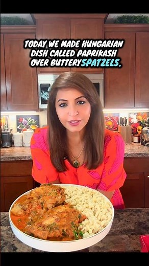 How to make paprikash over homemade ￼ spätzle #food #shorts