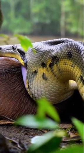 Massive Python on Humid Jungle Floor | Handheld Wildlife Documentary Style 🐍