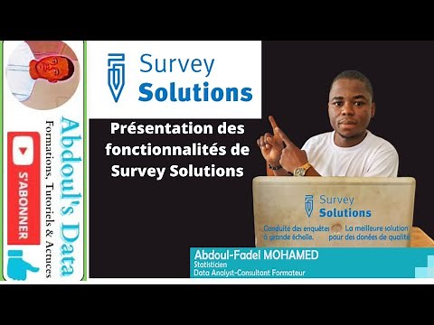 Présentation des fonctionnalitées de Survey Solutions