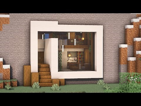 Minecraft: How To Build a Modern Mountain House | Tutorial