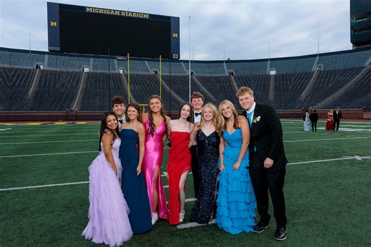 Saline celebrates with a Hollywood-themed prom under Michigan Stadium lights