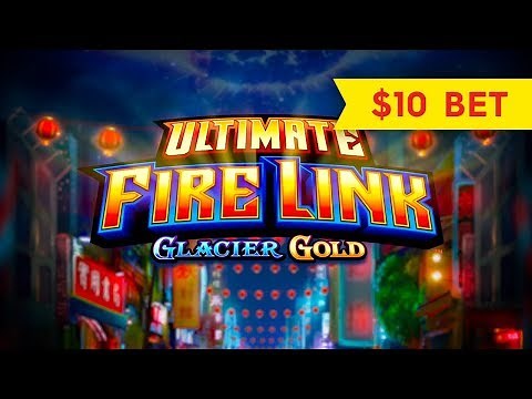 Ultimate Fire Link Glacier Gold Slot - $10 Bet - GREAT SESSION, ALL FEATURES!