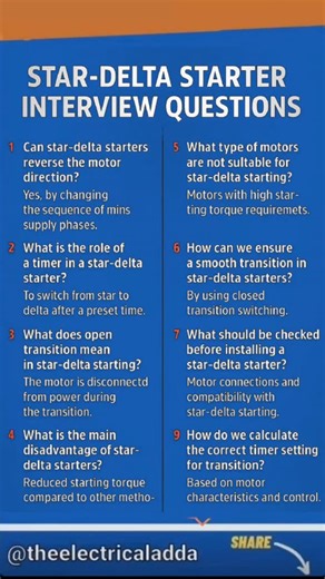 The Electrical Adda | Science + Technology on Instagram: "Star delta Starter interview question @Theelectricaladda . . #Theelectricaladda #starters #stardelta #startdeltastarter #delta #electronics #electrical #electricalengineering"