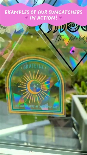 Rainbow Suncatcher Star Stickers: Prismatic Window Decals (set of 3) - Etsy