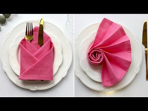 Elegant Napkin Folding Ideas Anyone Can Do in 1 Minute! 🍽✨