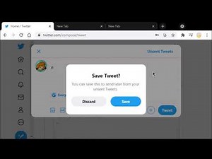 how to save draft tweets on desktop Twitter