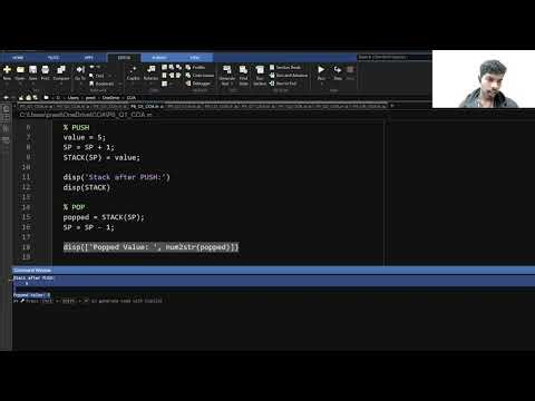 Stack operations PUSH & POP - Computer Organisation and Architecture ( Practicum 6)