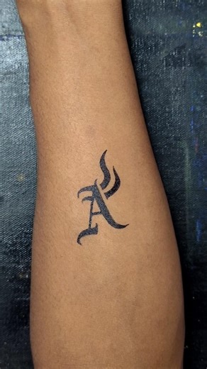 A letter tattoo ❤️❤️ #tattoo #shorts