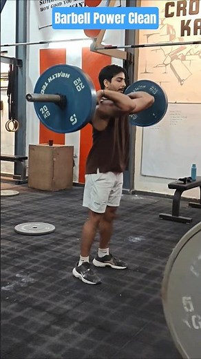 How to do Barbell Power Clean? 🤝😊 #crossfit #movement #gym #workout #motivation #shorts #coach #joy