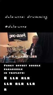 Drum Fill: Double Paradiddle triplets, offset!