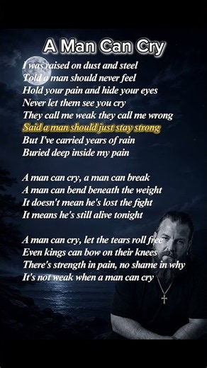 🎵 Noah Nine – A Man Can Cry (Lyrics) | #Shorts