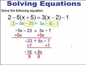 Lesson 12 Solving Multi Step Equations Part 2