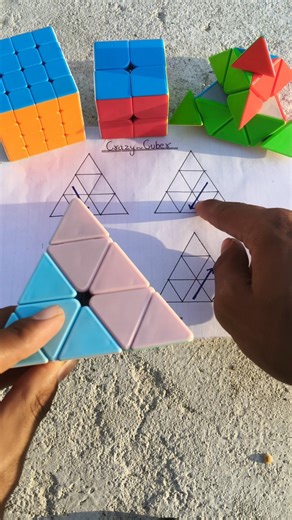 Pyramixn Cube Solve In Magic tricks 🤯🔥#puzzle #cube #rubikscube #ytshorts #cubers #impossiblecube