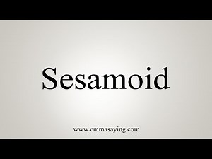 How To Say Sesamoid