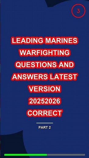Leading Marines Warfighting Questions and Answers