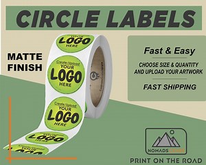 Custom Round Logo Labels: 1.5" Waterproof Stickers - Matte or Gloss Finish - Etsy UK