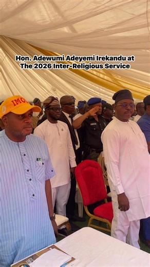 Hon. Adewumi Adeyemi Irekandu at The 2026 Inter-Religious Service | Adedolapo Adeyemi