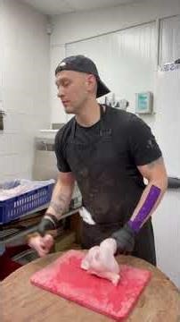 Разделка курицы. Обвалочный кованый нож шх-15