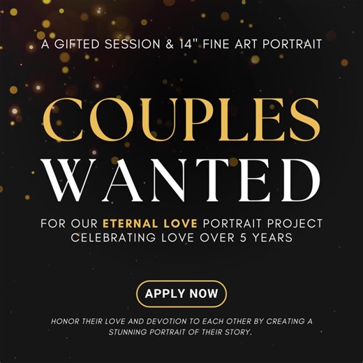 ❤️ Couples of Florida! This month, we're looking to photograph couples who have been together for over 5 years to take part in an exclusive portrait experience that honors long-lasting love. Complimentary Session & 11x14" Art Print for those who are chosen. If you would love to be included, apply today! | Rebecca Rose Fine Portraits LLC