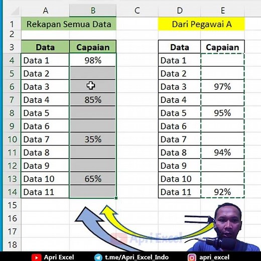 cara copy paste ke data kosong excel