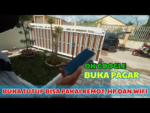PAGAR OTOMATIS. BUKA TUTUP BISA PAKAI REMOT, HP DAN WIFI. CANGGIH PAGAR MASA DEPAN