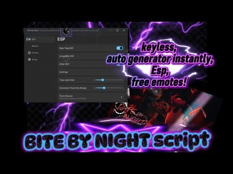 Bite By Night SCRIPT 2026! (KEYLESS) Auto Generator, ESP Killer & Infinite Stamina!