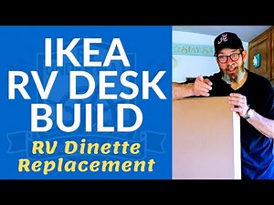 RV IKEA RV Desk Project. RV Dinette Out, RV Computer Workstation In.