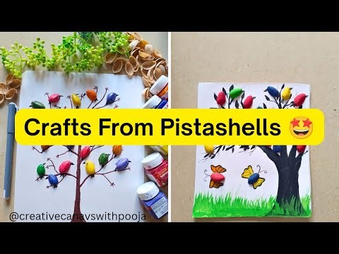 2 Easy Pistashells Wall Hanging Craft idea| Best out of waste Cardboard sheet craft|DIY wall Decor