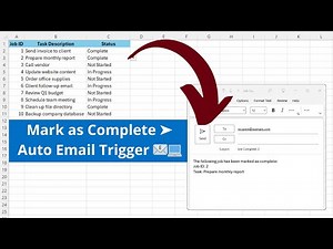 Send Email Automatically When Excel Cell Changes | VBA Task Tracker Tutorial