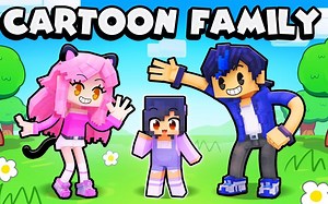 【Aphmau】在《我的世界》中被卡通家族收养_游戏热门视频