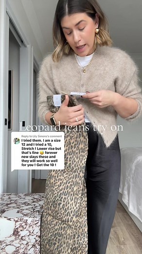 Leopard Print Jeans Try-On: Size 10 vs Size 12 | Midsize Fashion