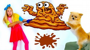 Maggie and Shanti Make a mess 🍖🍖️🏓️🏓🎓🎓 | Kids baby