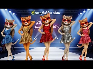 AI Cartoon Fashion Show | Colorful Animated Runway | Baby Views 1M