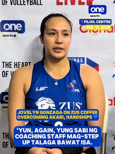 ‘KAILANGAN KO RIN I-REDEEM YUNG SARILI KO.’ 💙 Veteran Jovelyn Gonzaga reflects on how ZUS Coffee overcame challenges to finally secure a five-set victory against the Akari Chargers, highlighting the importance of team unity as the Thunderbelles continue their journey in the 2026 PVL All-Filipino Conference. | via Jamie Velasco, Aivan Episcope/One Sports #OSOnTheSpot #PVL2026 #TheHeartofVolleyball
