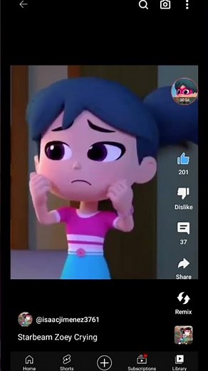 starbeam zoey crying