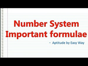 Important Formulas: Number System Video Lecture | General Aptitude for GATE - Mechanical Engineering